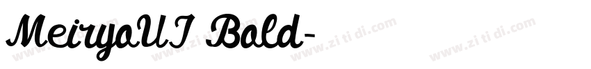 MeiryoUI Bold字体转换